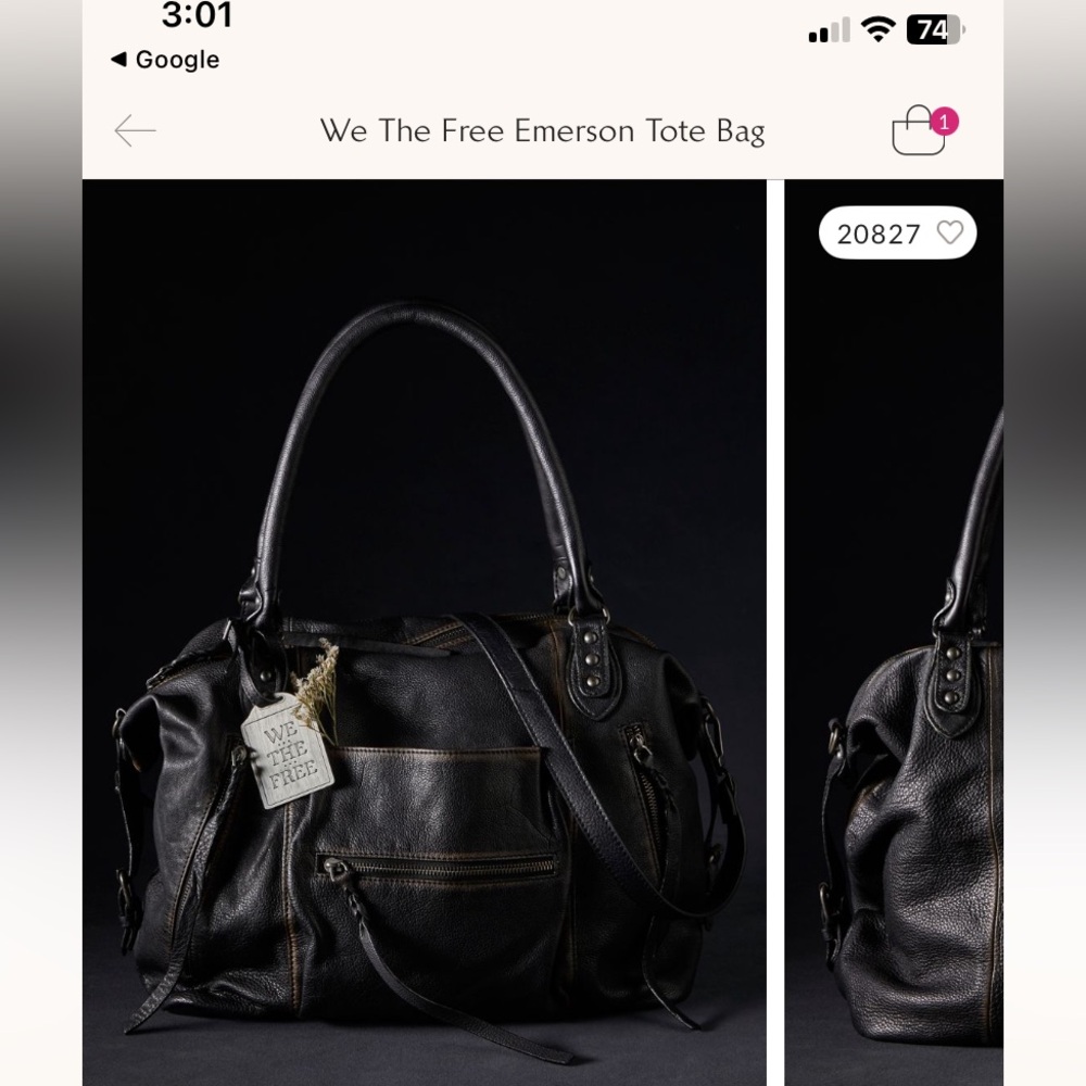 WE THÉ FREE EMERSON TOTE BAG EXCELLENT CONDITION